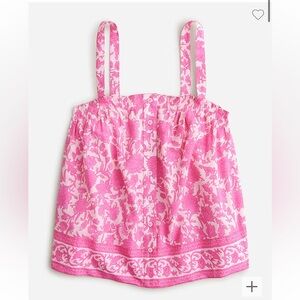 J.Crew Button Front Tank in Tiny Rosebud